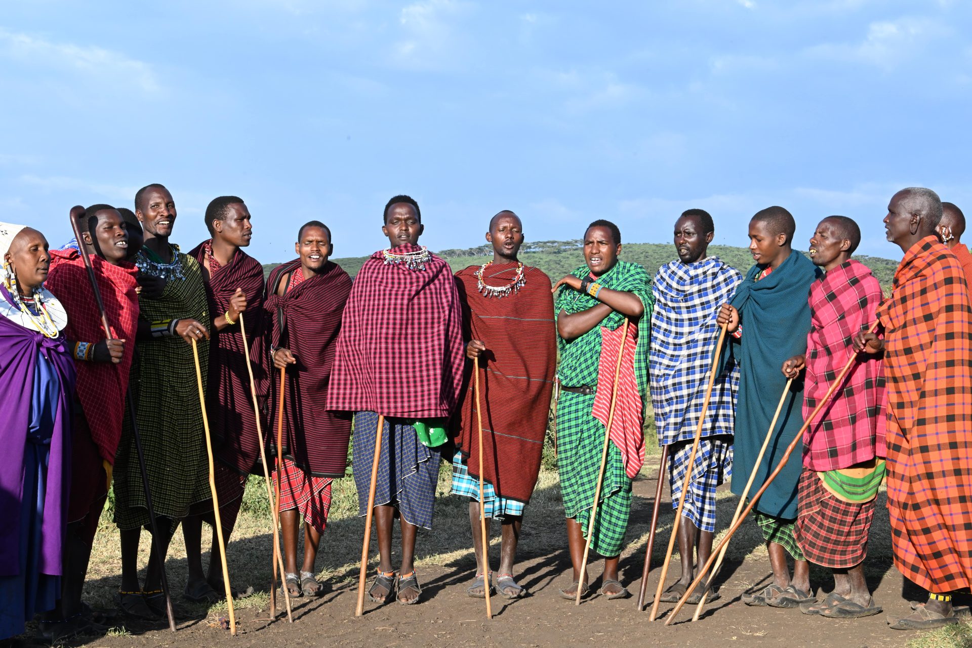 Maasai tribe dancing