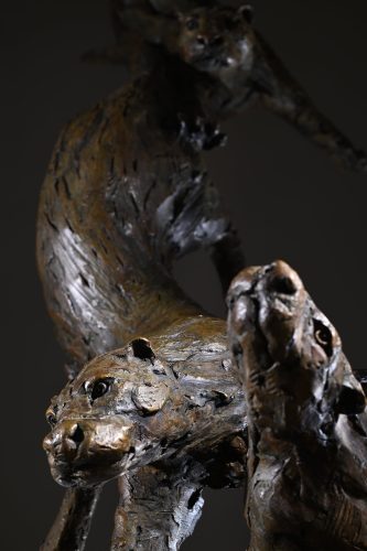 detail of otter sculpture
