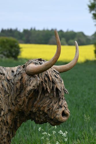 bronze highland sculpture