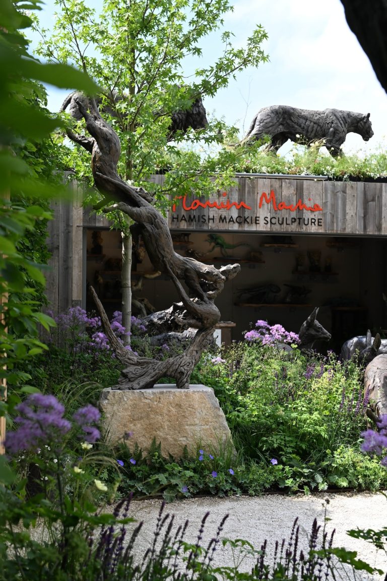 Hamish's stand at Chelsea with sculptures