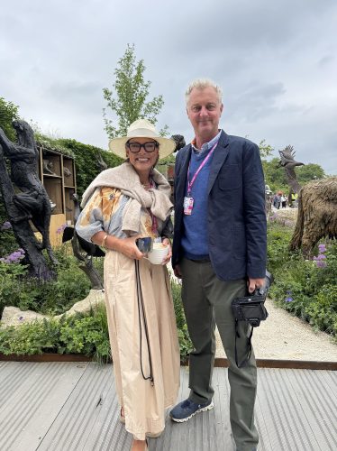 Kate Silverton with Hamish at Chelsea Flower Show