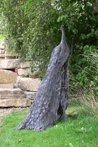 peacock sculpture by Hamish Mackie