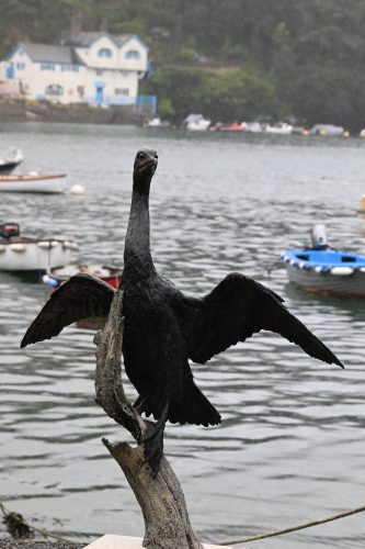 cormorant in bronze by Mackie