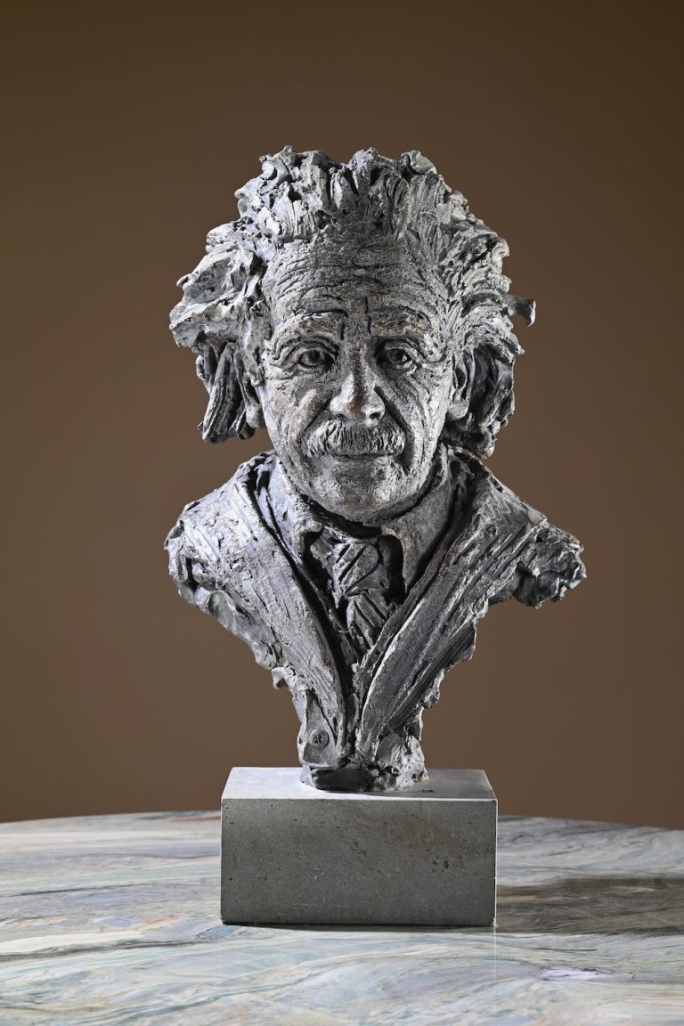 Mackie's sculpture of Einstein