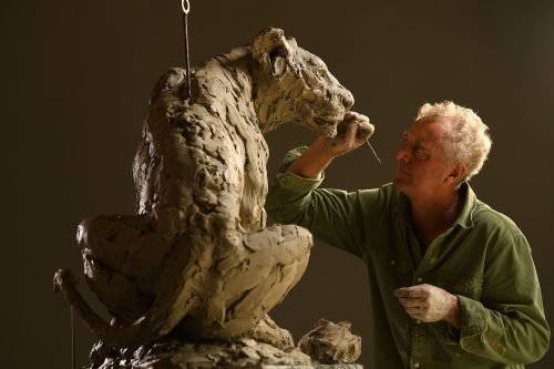 Mackie making Penhalion's lioness table