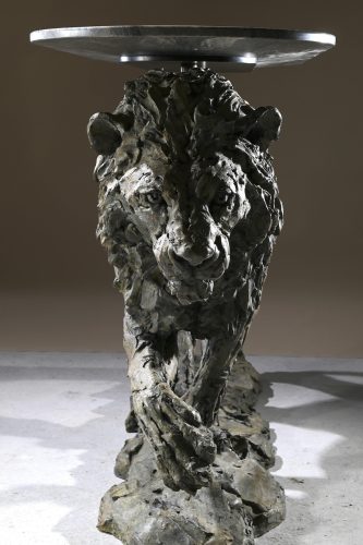 Lion sculpture table