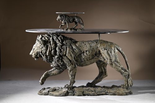 Lion table and display stand