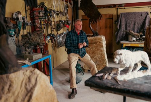 Hamish in workshop