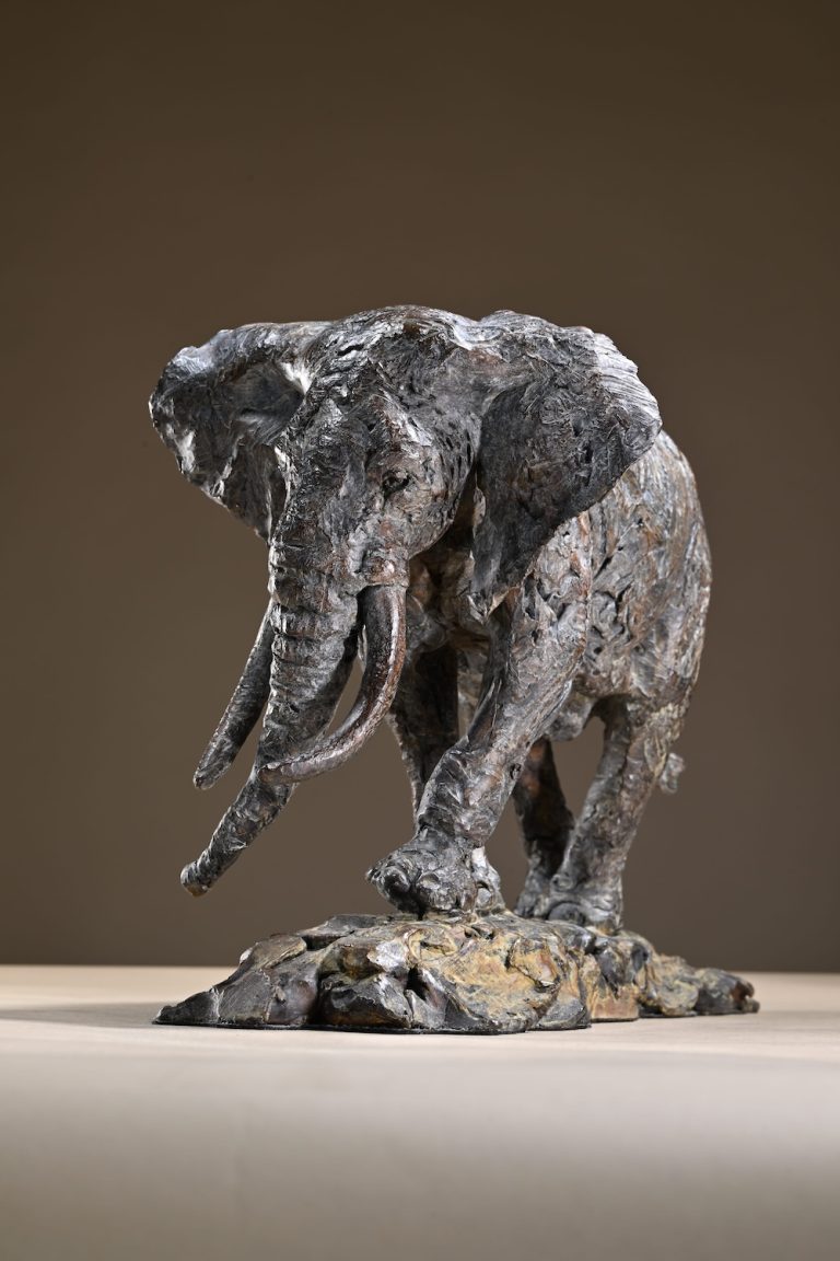 Bronze bull elephant