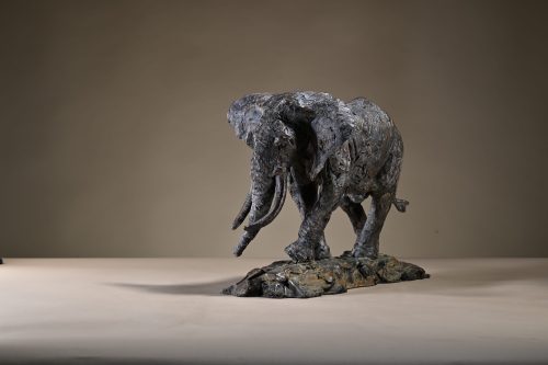 Bull elephant sculpture by Mackie