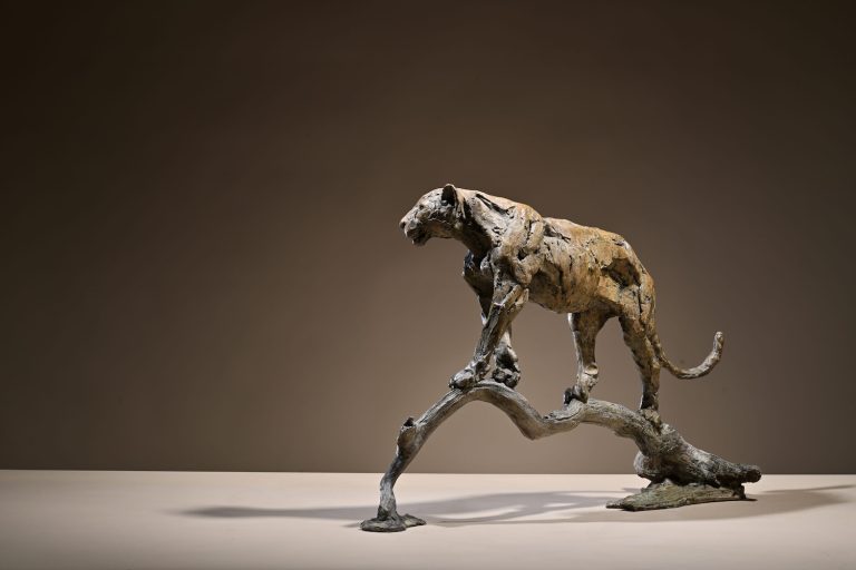 Mackie bronze Leopard sculpture