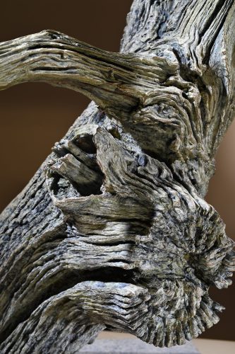 detail of wood on sculpture
