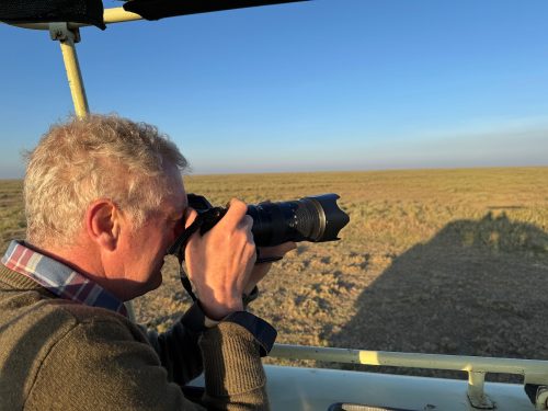 Hamish photographing animals in Africa