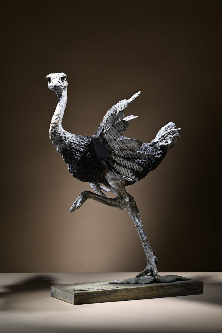 Bronze ostrich