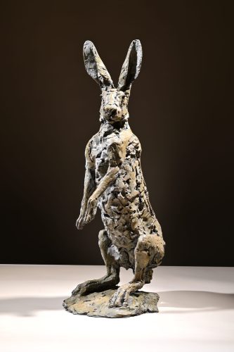 standing hare sculpture